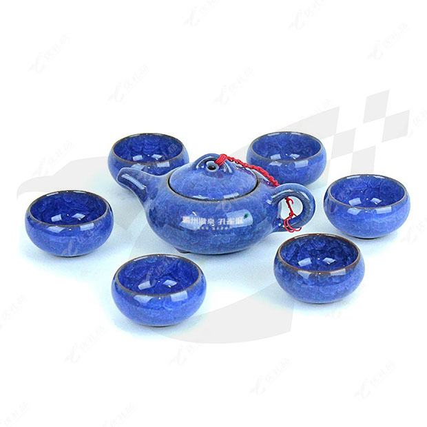 开片紫砂冰裂釉茶具套装 德化功夫陶瓷茶杯茶壶