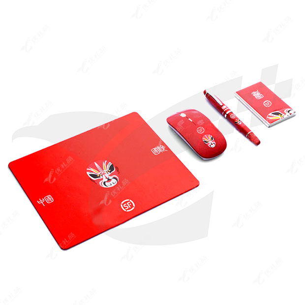 笔+鼠标+鼠标垫+名片盒 四件套商务礼品