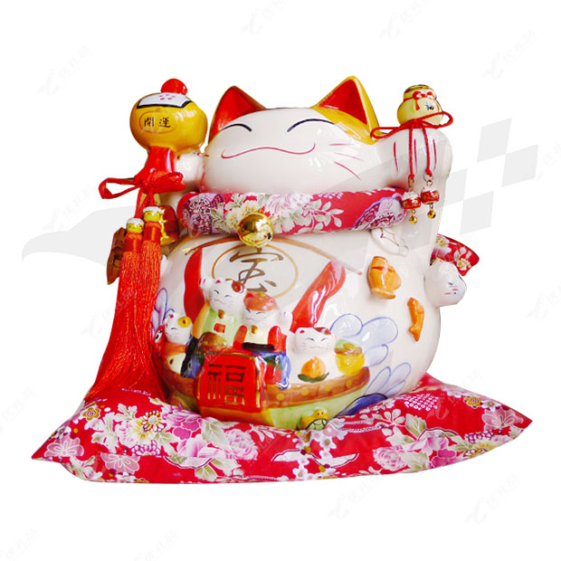 招财猫陶瓷工艺品