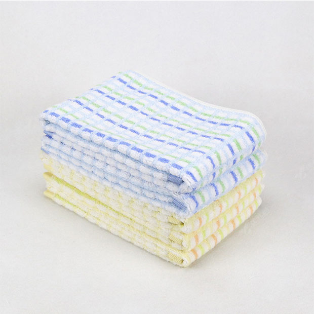 正品洁丽雅方巾 纯棉小方格无捻 柔软舒适方巾