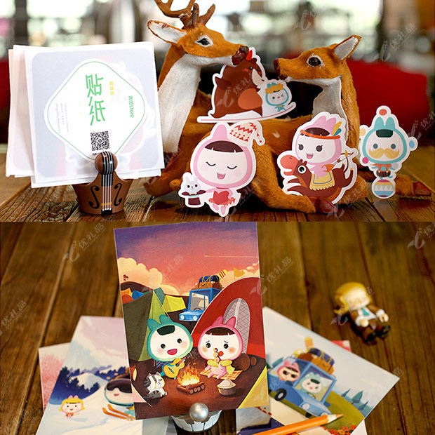 贴纸、明信片