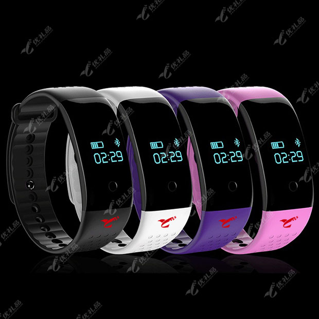 智能手环腕带睡眠运动计步器防水可视 支持AP P 体记忆超薄环