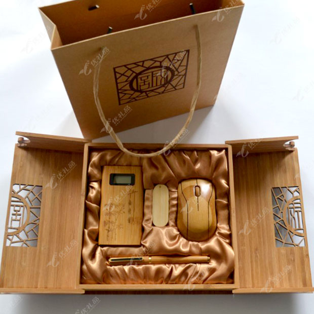 原生态红木名片夹 移动电源套装