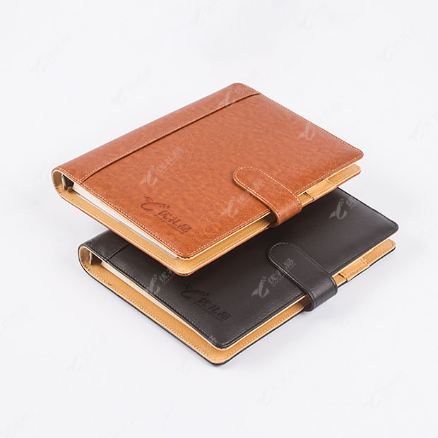 高档皮质A5商务活页记事本