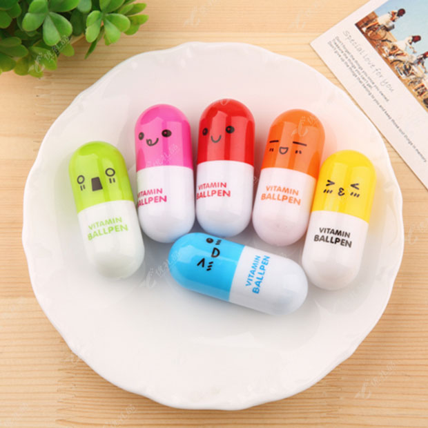 新款广告促销药丸伸缩笔