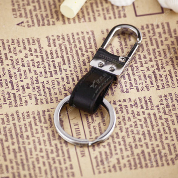 皮质金属钥匙扣 可选择其它多种图案形状