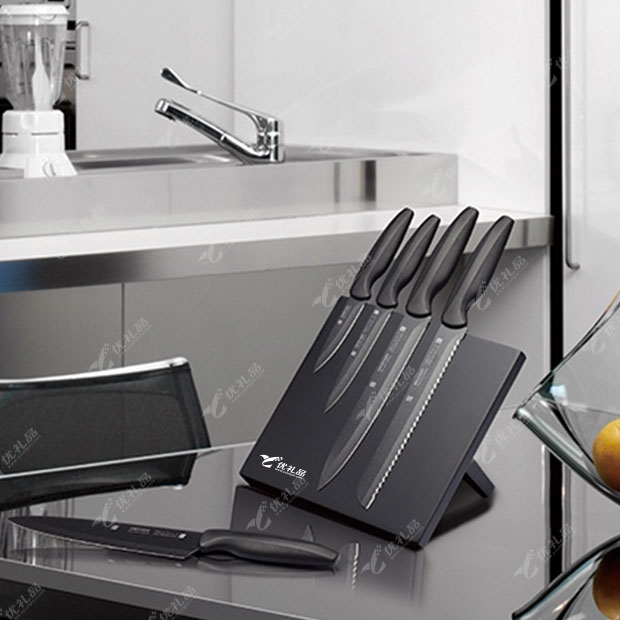 创意磁性吸附黑锋不锈钢厨房工具组5件套装