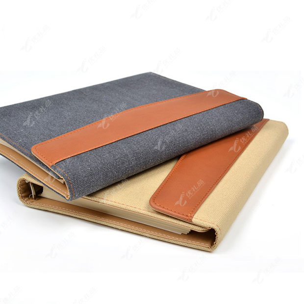 休闲布面8.5寸活页本