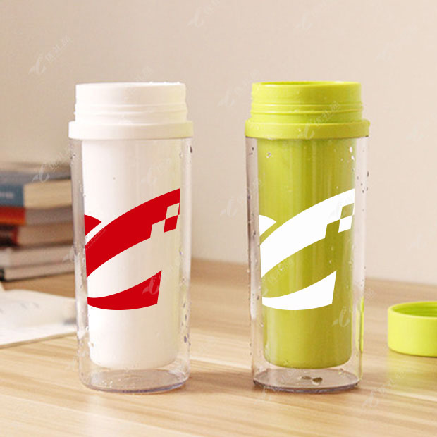 300ML双层水杯  广告塑料杯