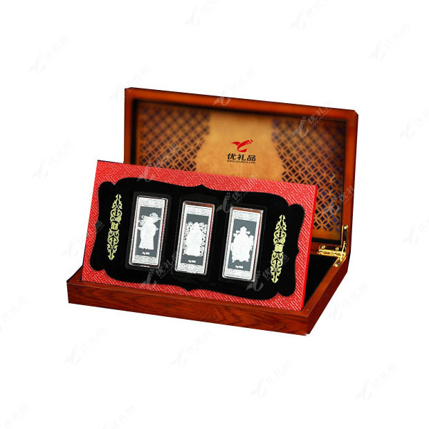 钱币礼品---财神银条 三枚银章 收藏礼品