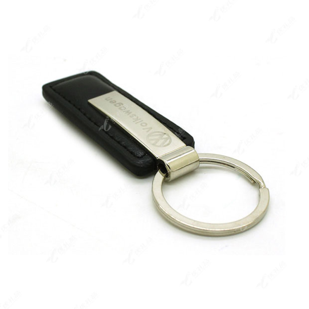 实用pu钥匙扣 简约皮质刻字钥匙圈