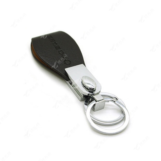 皮质金属钥匙扣 多种图案 形状