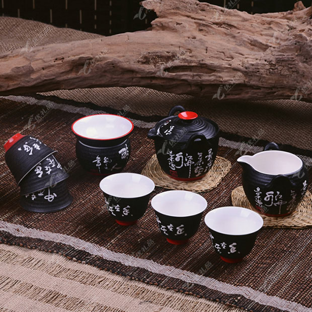 高档黑陶礼品 茶具套装定制
