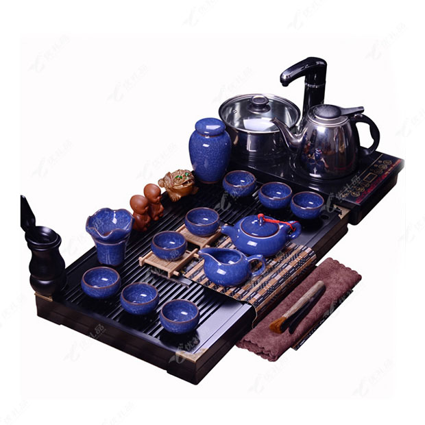 紫砂雪花釉陶瓷茶具套装