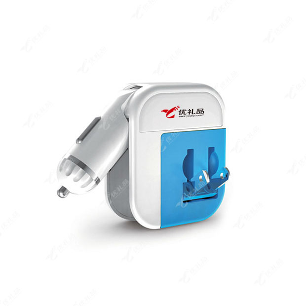 旅行车充 USB充三合一车载充电器