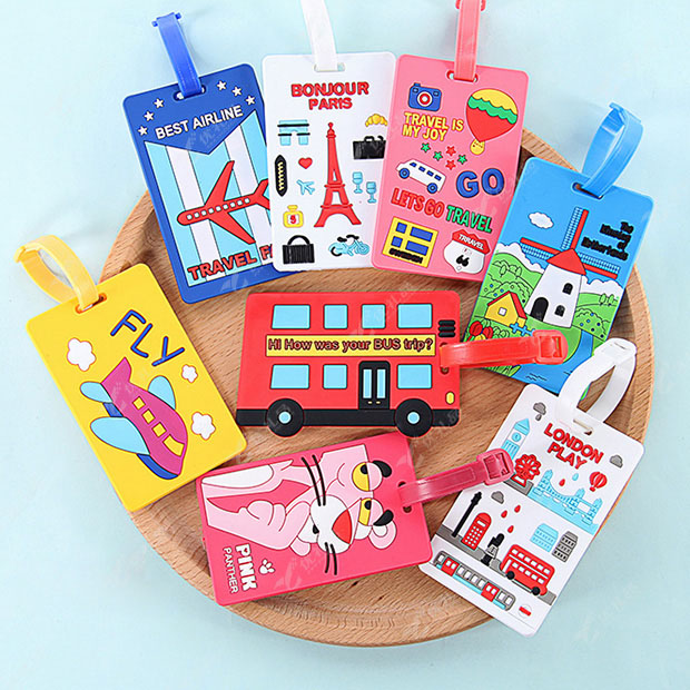 新款卡通硅胶卡套 行李牌定制