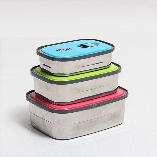 新款创意长方形不锈钢保鲜盒