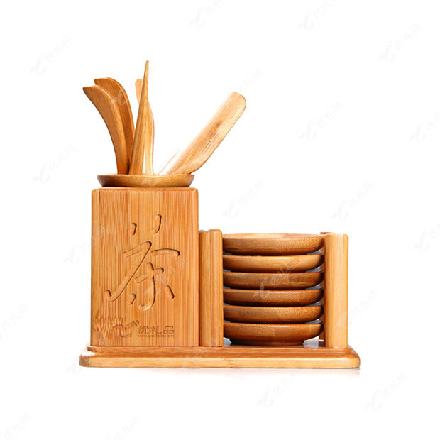 天然竹制茶道六君子功夫茶具配件