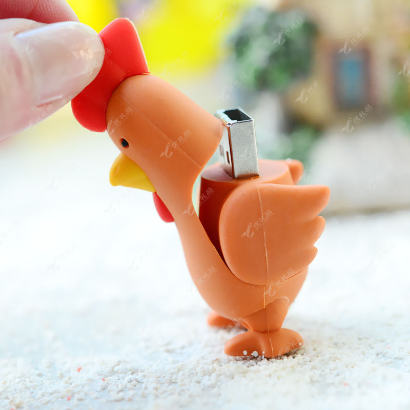 可爱小公鸡造型U盘、DM苹果无线u盘 鸡年限量版u盘