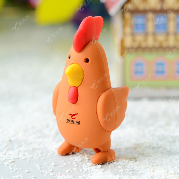 可爱小公鸡造型U盘、DM苹果无线u盘 鸡年限量版u盘
