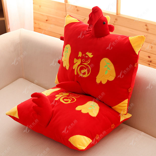 鸡年吉祥物靠垫