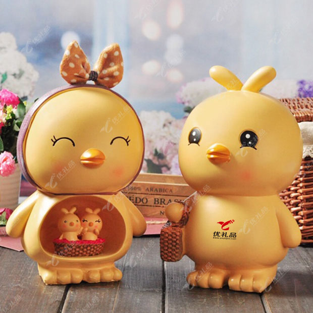 2017年鸡年吉祥物可爱公仔鸡 存钱罐 摆件