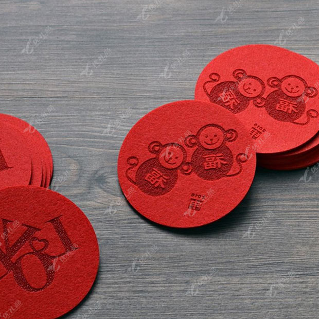 2017鸡年毛毡杯垫