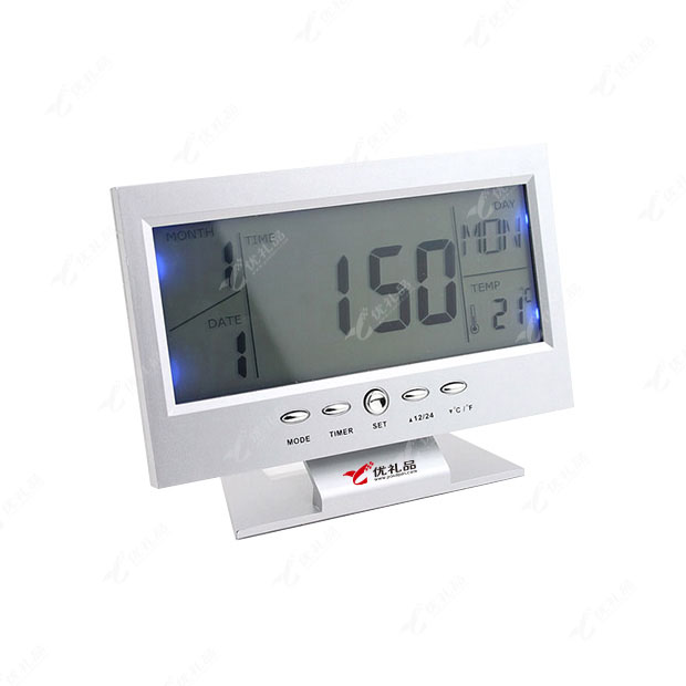 电子万年历温度计闹钟计时器