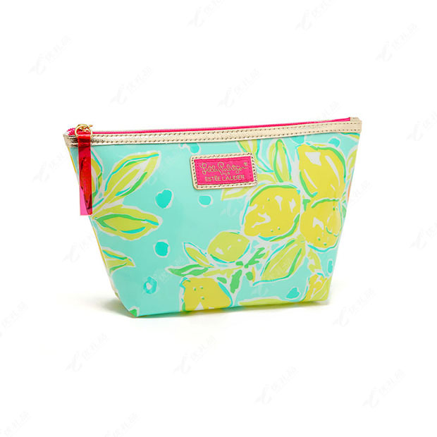 清新嫩绿花朵防水化妆包