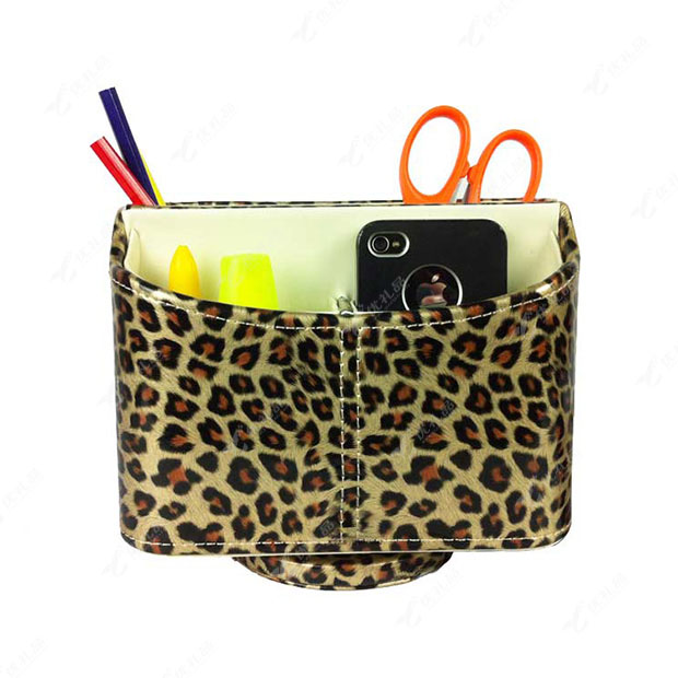 豹纹皮革遥控器盒收纳盒