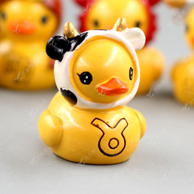 新款12星座小黄鸭创意摆件