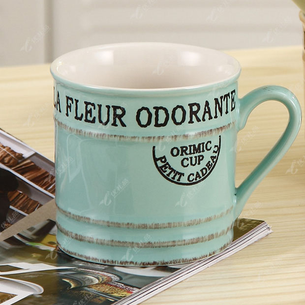 怀旧复古创意陶瓷咖啡杯