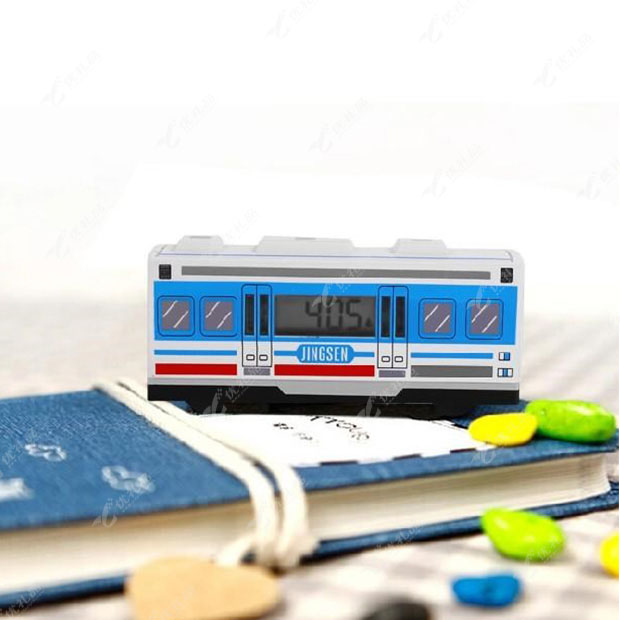 创意有趣时尚复古 自转弯巴士闹钟