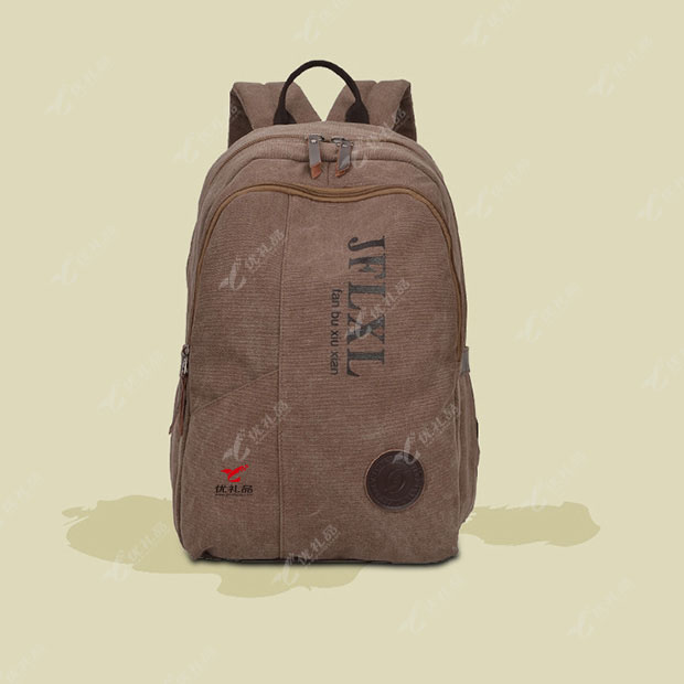 英伦复古水洗帆布双肩包