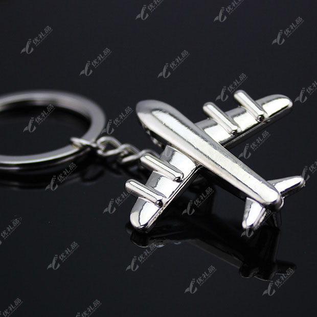 创意实心金属小飞机汽车钥匙扣