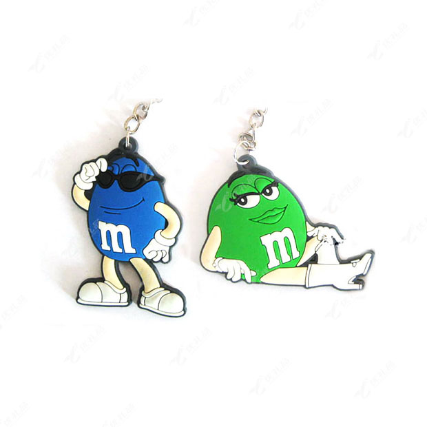 牛奶巧克力M彩虹豆钥匙扣