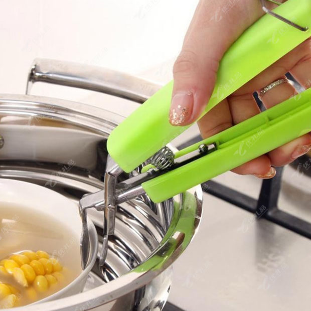 不锈钢万能隔热夹 锅碗夹取器