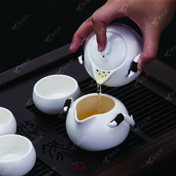 定窑巧云茶壶公道杯功夫茶具套装