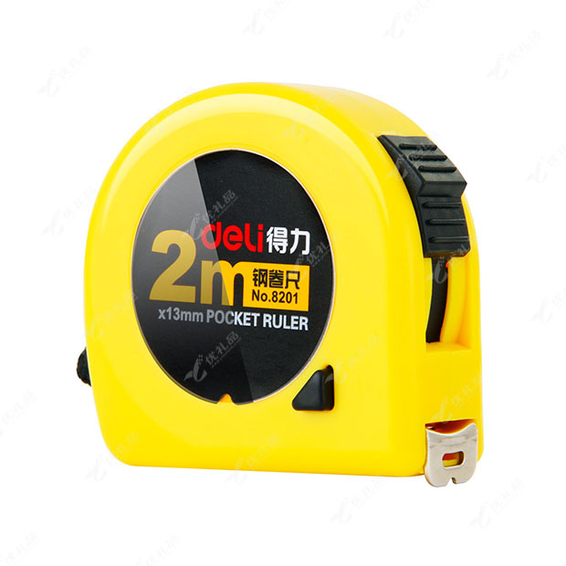 得力(deli)2m钢制卷尺
