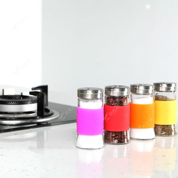 法国花色调味瓶罐