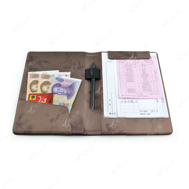 多色高档收银夹 收钱夹