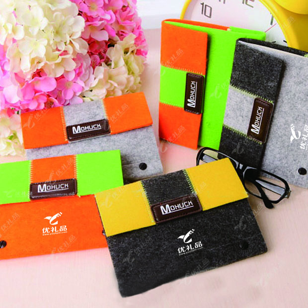 时尚版毛毡笔记本定制