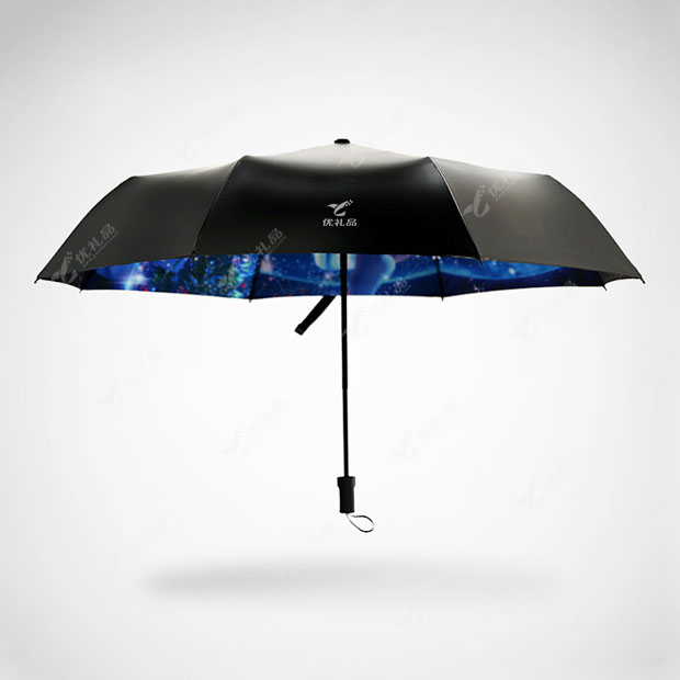 创意十二星座折叠黑胶伞