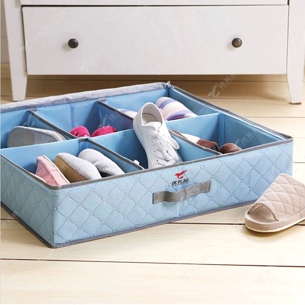 优质竹炭无纺布六格鞋盒