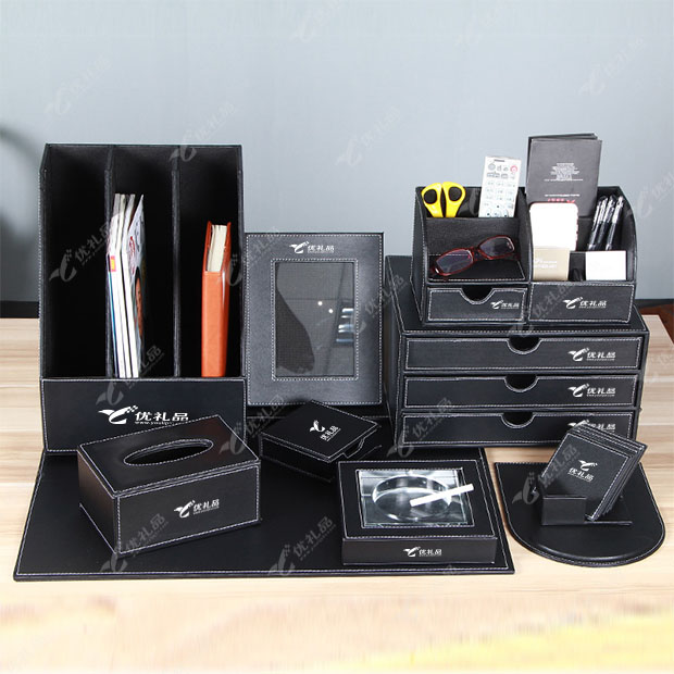 高端订做 文件架 烟灰缸 笔筒组合套装