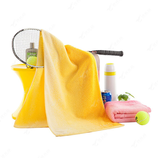 绣花渐变色运动毛巾