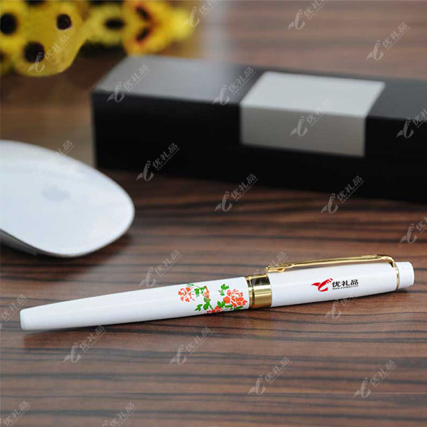 牡丹图案针管钢笔