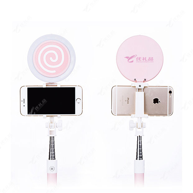 女生专属棒棒糖拍照补光灯 美颜神器自拍杆