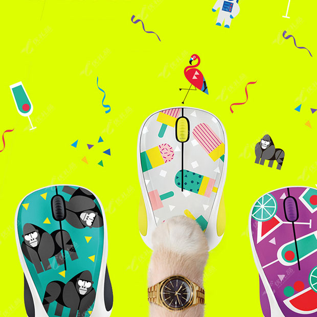 罗技多色次元系可爱女生无线鼠标