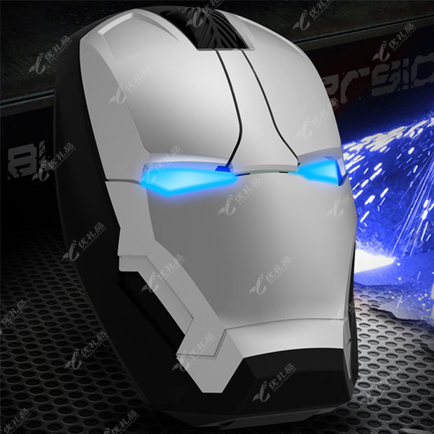 创意省电无声静音钢铁战侠游戏鼠标